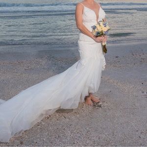 Elegant Fit and Flare Wedding Dress